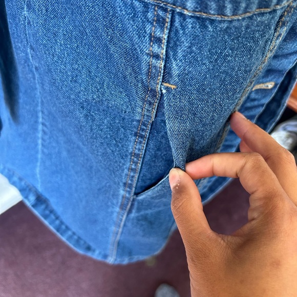 NorthStyle Blue Denim Longline Coat - Picture 2 of 5